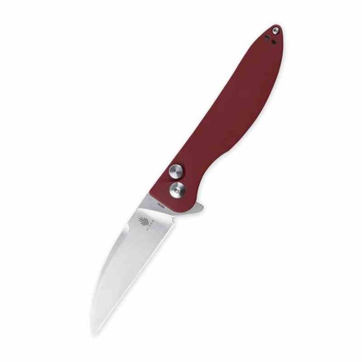 Couteau Kizer Sway Red Button Lock Lame Acier N690 Manche Micarta IKBS Clip KIV3566N4 - Livraison Gratuite