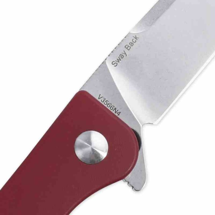 Couteau Kizer Sway Red Button Lock Lame Acier N690 Manche Micarta IKBS Clip KIV3566N4 - Livraison Gratuite