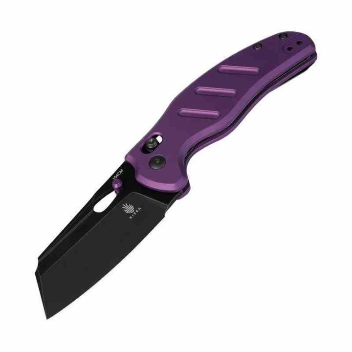Couteau Kizer Sheepdog C01C Purple Lame Acier 154CM Manche Aluminium Clutch Lock Clip KIV4488AC1 - Livraison Gratuite