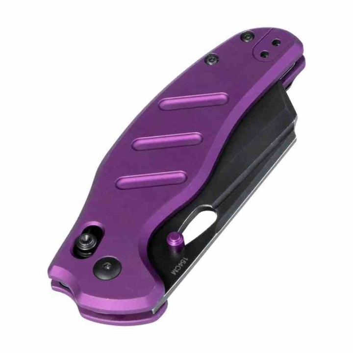 Couteau Kizer Sheepdog C01C Purple Lame Acier 154CM Manche Aluminium Clutch Lock Clip KIV4488AC1 - Livraison Gratuite