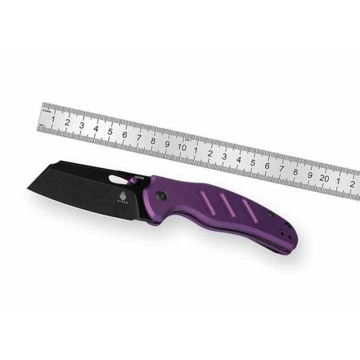 Couteau Kizer Sheepdog C01C Purple Lame Acier 154CM Manche Aluminium Clutch Lock Clip KIV4488AC1 - Livraison Gratuite