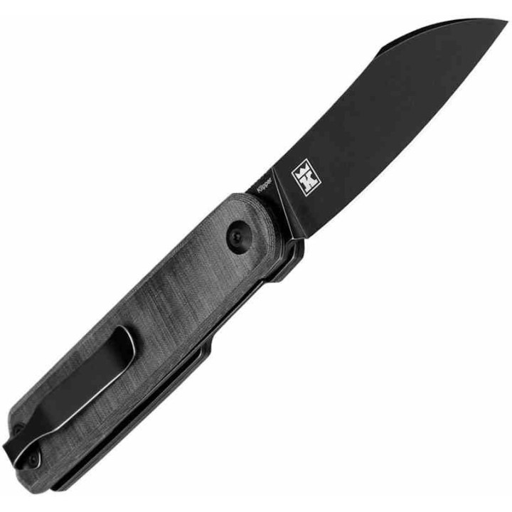 Couteau Kizer Cutlery Klipper Black Lame Acier 154CM Manche Micarta IKBS Linerlock Clip KIV3580C2 - Livraison Gratuite