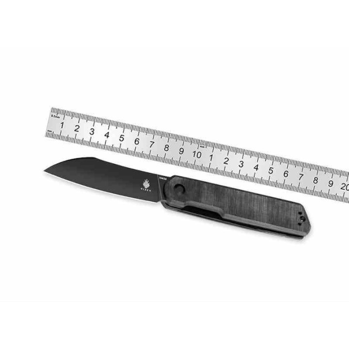 Couteau Kizer Cutlery Klipper Black Lame Acier 154CM Manche Micarta IKBS Linerlock Clip KIV3580C2 - Livraison Gratuite