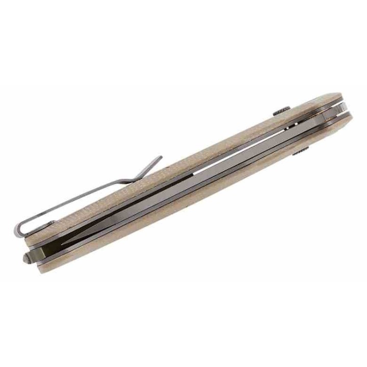Couteau Gerber Scout Tan Lame Acier 440A Black Drop Point Manche Micarta Crossbar Clip G1064582 - Livraison Gratuite