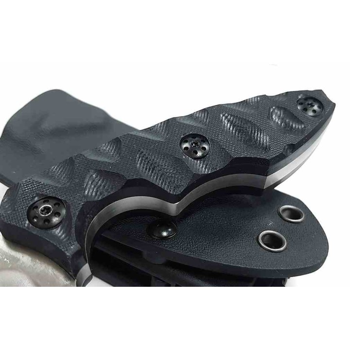 Couteau Bushcraft Survie Defcon Hydra Lame Acier D2 Manche G10 Etui Kydex TD004 - Livraison Gratuite