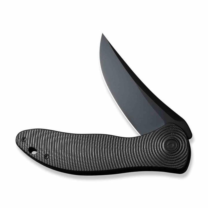 Couteau CIVIVI Synergy 4 Black Lame Acier Nitro-V Trailing Point Manche G10 IKBS Clip CIVC21018A1 - Livraison Gratuite