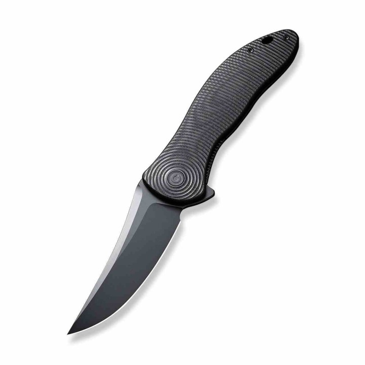 Couteau CIVIVI Synergy 4 Black Lame Acier Nitro-V Trailing Point Manche G10 IKBS Clip CIVC21018A1 - Livraison Gratuite