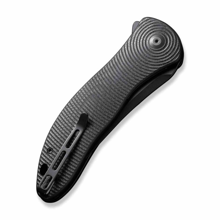 Couteau CIVIVI Synergy 4 Black Lame Acier Nitro-V Trailing Point Manche G10 IKBS Clip CIVC21018A1 - Livraison Gratuite
