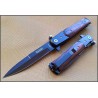 Couteau Stiletto Tac Folder Assisted Opening Lame Acier Carbone/Inox Manche Bois TF428WB - Livraison Gratuite
