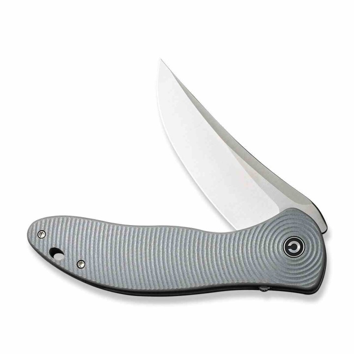 Couteau CIVIVI Synergy 4 Satin Lame Acier Nitro-V Trailing Point Manche G10 IKBS Clip CIVC21018A2 - Livraison Gratuite