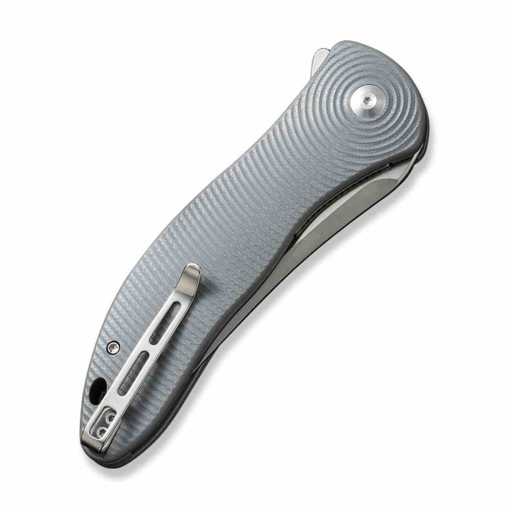 Couteau CIVIVI Synergy 4 Satin Lame Acier Nitro-V Trailing Point Manche G10 IKBS Clip CIVC21018A2 - Livraison Gratuite