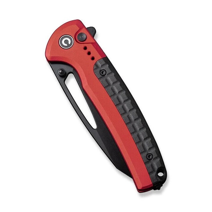 Couteau CIVIVI Sentinel Red/Black Manche Alu Lame Acier K110 Black Reverse Tanto IKBS Clip CIVC22025B1 - Livraison Gratuite