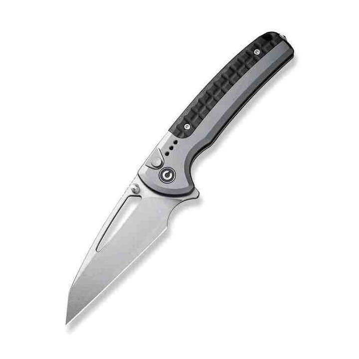 Couteau CIVIVI Sentinel Gray/Black Manche Alu Lame Acier K110 SW Reverse Tanto Button Lock IKBS CIVC22025B2 - Livraison Gratuite