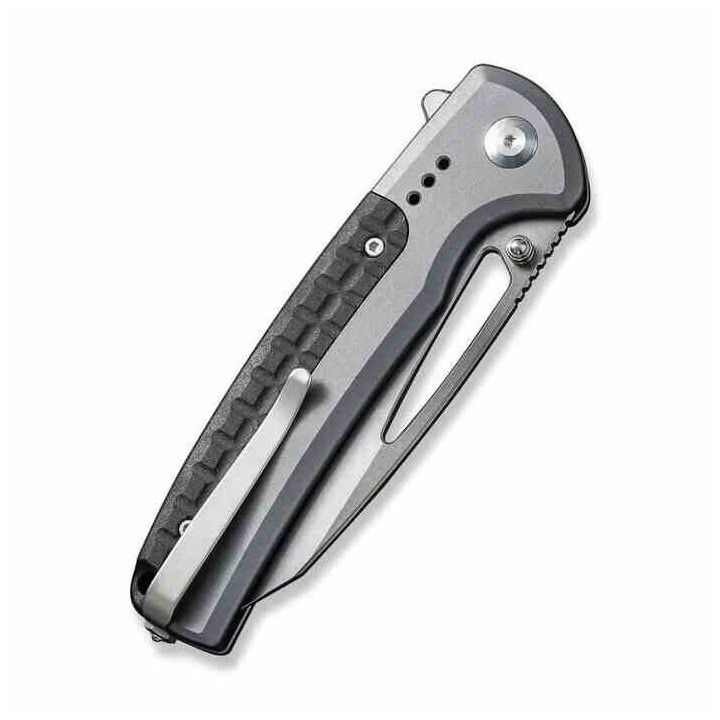 Couteau CIVIVI Sentinel Gray/Black Manche Alu Lame Acier K110 SW Reverse Tanto Button Lock IKBS CIVC22025B2 - Livraison Gratuite