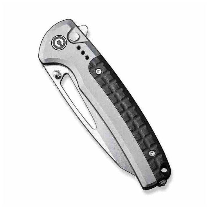 Couteau CIVIVI Sentinel Gray/Black Manche Alu Lame Acier K110 SW Reverse Tanto Button Lock IKBS CIVC22025B2 - Livraison Gratuite