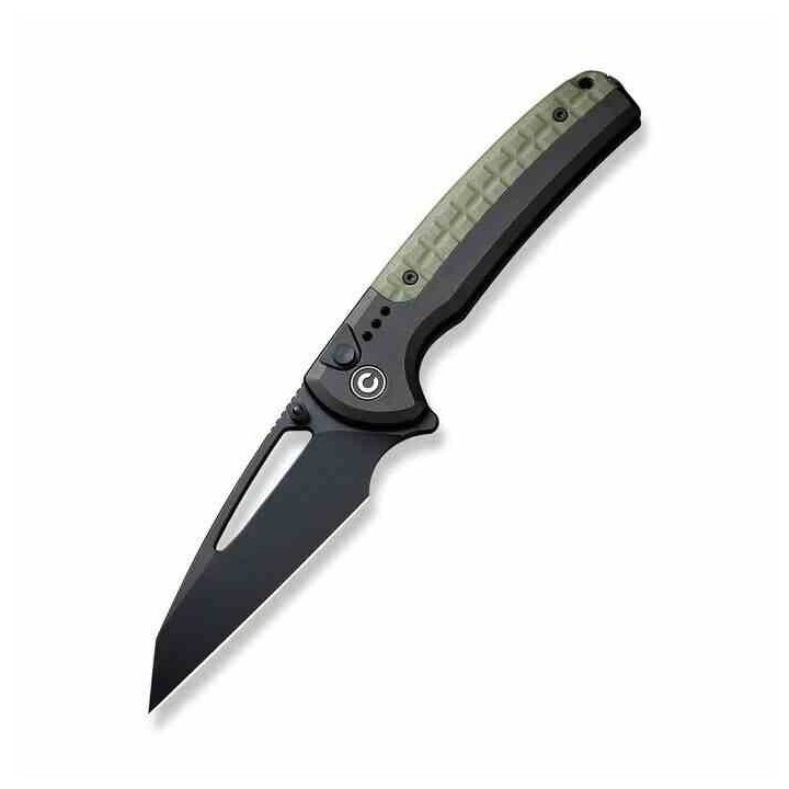 Couteau CIVIVI Sentinel Od Green/Black Manche Alu Lame Acier K110 Black Button Lock CIVC22025B3 - Livraison Gratuite