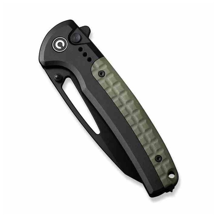 Couteau CIVIVI Sentinel Od Green/Black Manche Alu Lame Acier K110 Black Button Lock CIVC22025B3 - Livraison Gratuite