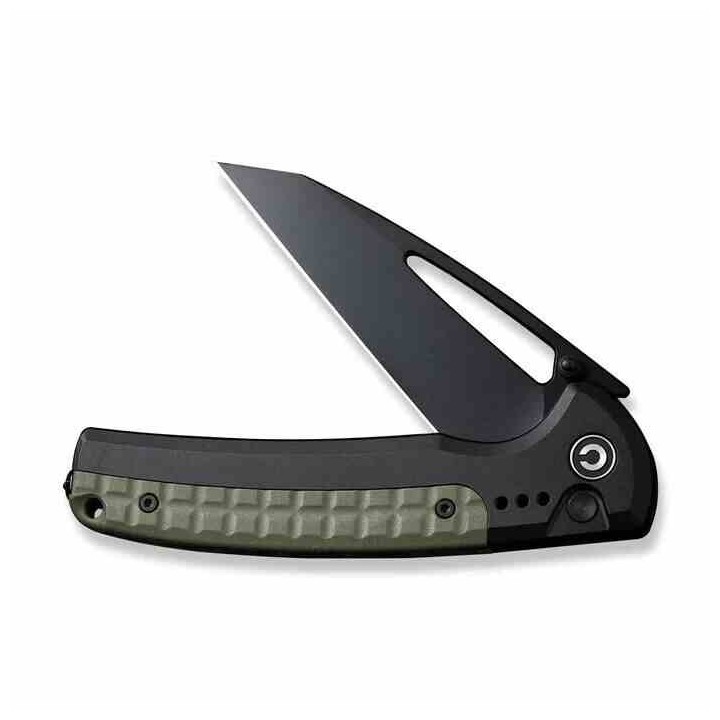 Couteau CIVIVI Sentinel Od Green/Black Manche Alu Lame Acier K110 Black Button Lock CIVC22025B3 - Livraison Gratuite