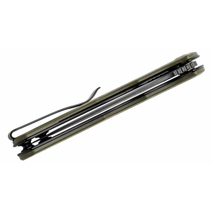 Couteau Civivi Mini Praxis Green Lame Acier D2 Manche G10 IKBS Linerlock Clip CIVC18026C1 - Livraison Gratuite