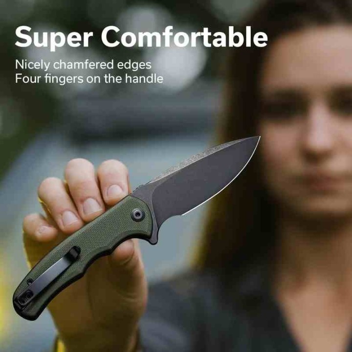 Couteau Civivi Mini Praxis Green Lame Acier D2 Manche G10 IKBS Linerlock Clip CIVC18026C1 - Livraison Gratuite