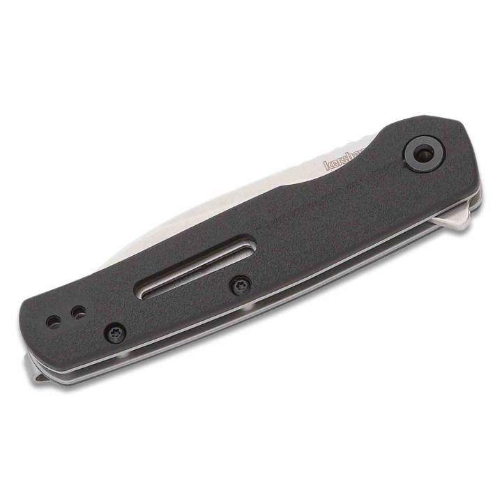 Couteau Kershaw Korra A/O Lame Drop Point Acier 5Cr15MoV Manche GFN LinerLock Clip KS1409 - Livraison Gratuite