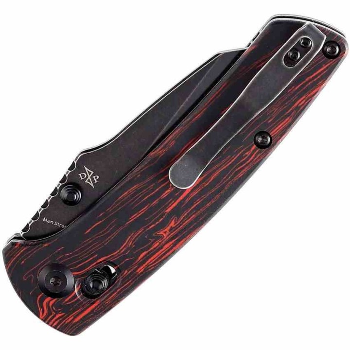 Couteau Main Street Black/Red MG-Mascus Lame Black Acier 154CM Clip Crossbar Lock KT1015V5 - Livraison Gratuite