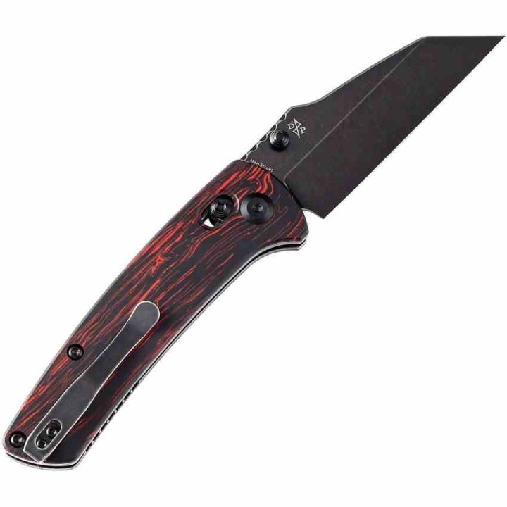Couteau Main Street Black/Red MG-Mascus Lame Black Acier 154CM Clip Crossbar Lock KT1015V5 - Livraison Gratuite