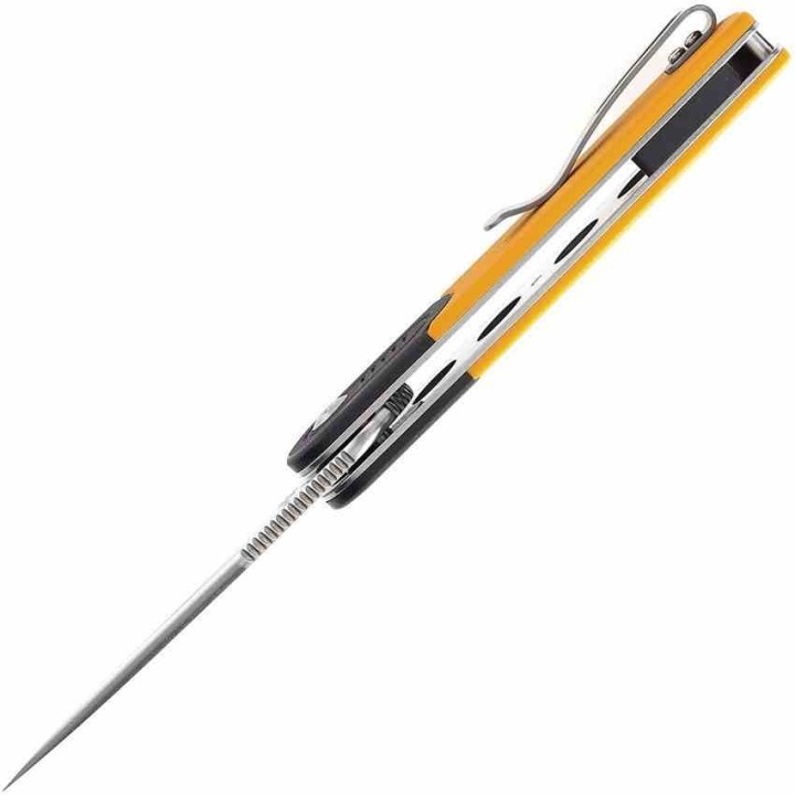 Couteau Kansept Reverie Yellow/Black Lame Acier 154CM SW Manche G10 IKBS Linerlock Clip KT2025B7 - Livraison Gratuite