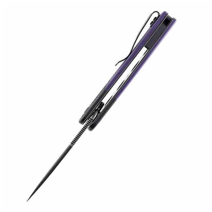Couteau Kansept Reverie Purple/Black Lame Acier 154CM Manche G10 IKBS Linerlock Clip KT2025B5 - Livraison Gratuite