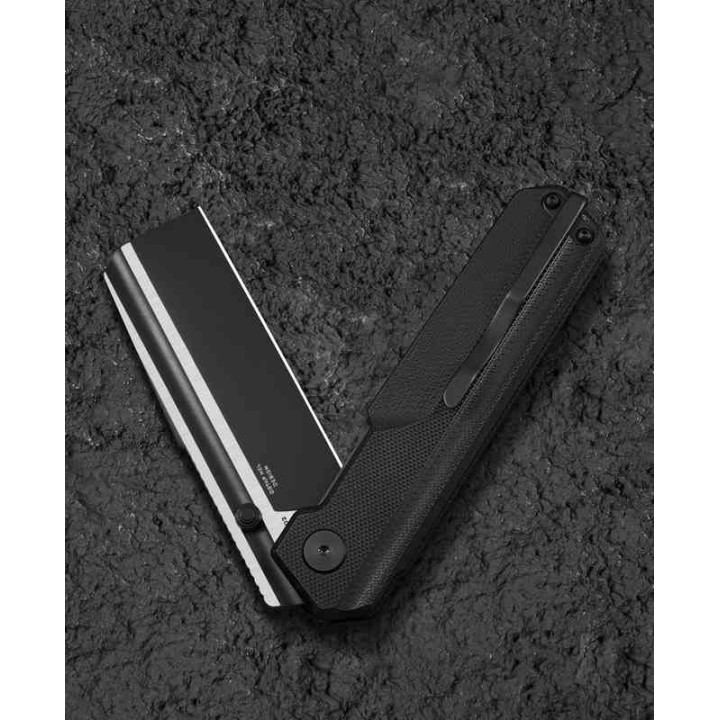 Couteau Bestech Tardis Black Manche G10 Lame Acier D2 Black/Satin IKBS Linerlock Clip BTKG54A - Livraison Gratuite