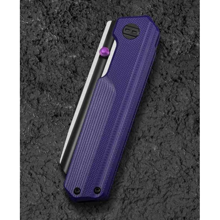 Couteau Bestech Tardis Purple Manche G10 Lame Acier D2 Black/Satin IKBS Linerlock Clip BTKG54B - Livraison Gratuite