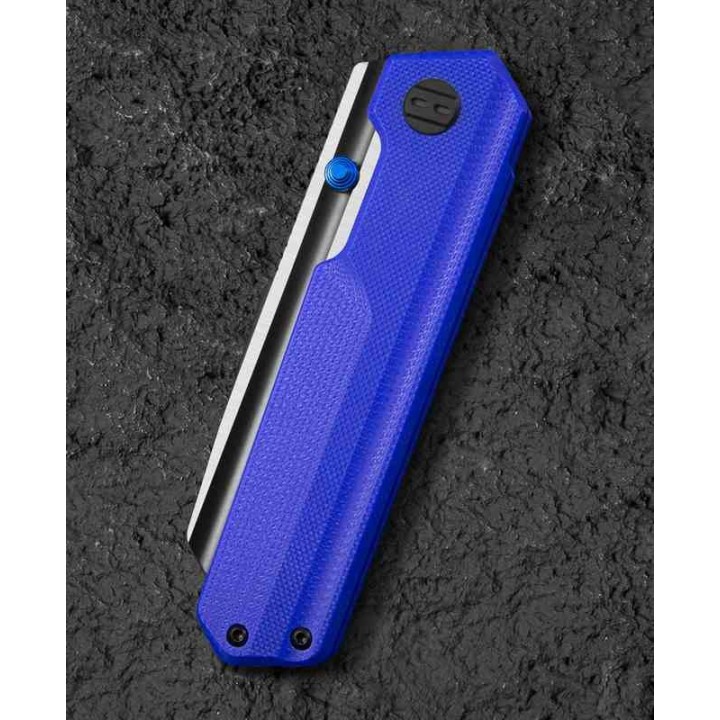 Couteau Bestech Tardis Blue Manche G10 Lame Acier D2 Black/Satin IKBS Linerlock Clip BTKG54G - Livraison Gratuite
