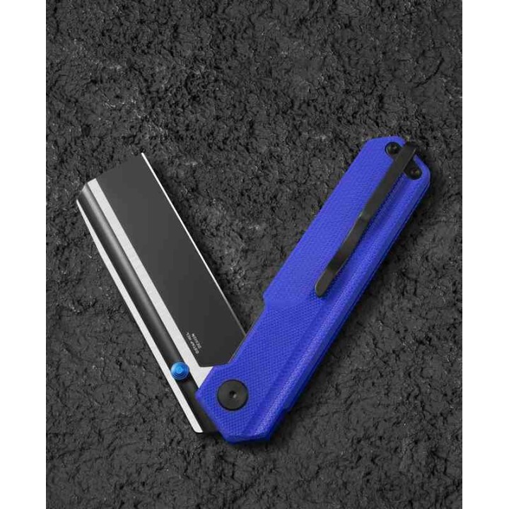 Couteau Bestech Tardis Blue Manche G10 Lame Acier D2 Black/Satin IKBS Linerlock Clip BTKG54G - Livraison Gratuite