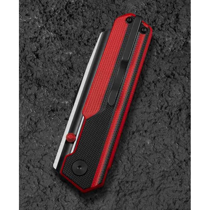 Couteau Bestech Tardis Black/Red Manche G10 Lame Acier D2 Black/Satin IKBS Linerlock Clip BTKG54E - Livraison Gratuite