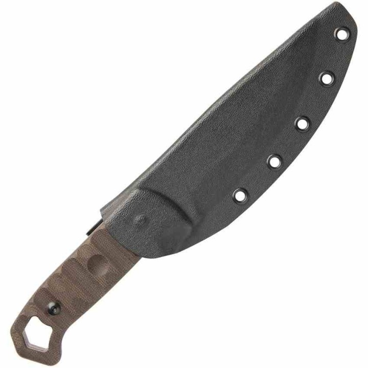 Couteau Tops Brakimo Acier Carbone 1095 Tungsten Manche Micarta Etui Kydex Made USA TPBRAK02R - Livraison Gratuite