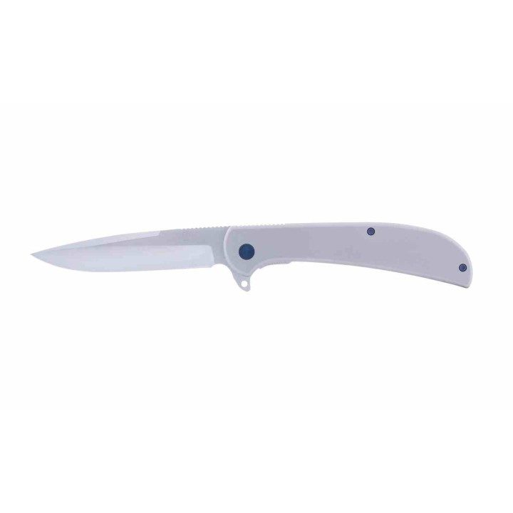 Couteau Al Mar Ultra Thin 4" Lame Acier D2 Satin Talon Manche Acier Frame Lock Clip AMK4119 - Livraison Gratuite