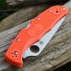 Couteau Spyderco Endura 4 Flat Ground Orange Acier VG-10 Manche FRN Made In Japan SC10FPOR - Livraison Gratuite