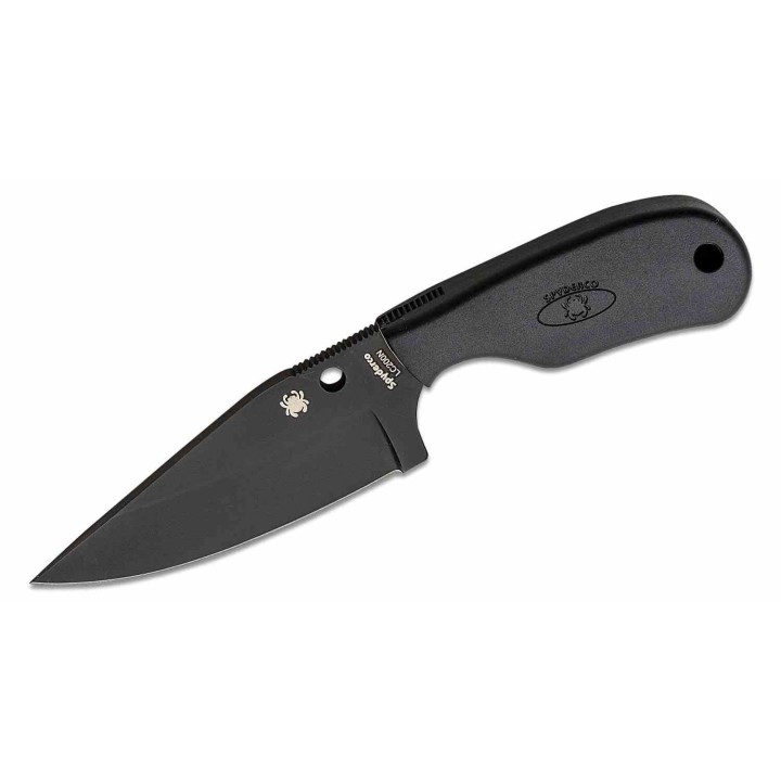 Couteau Spyderco Subway Bowie Lame Acier LC200N Black Manche FRN Etui Boltaron Made Japan SCFB48PBBK - Livraison Gratuite