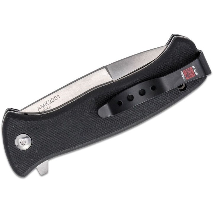 Couteau Al Mar Mini SERE 2020 A/O Lame Talon Combo Edge Acier D2 Satin Manche G10 Liner Lock Clip AMK2201 - Livraison Gratuite