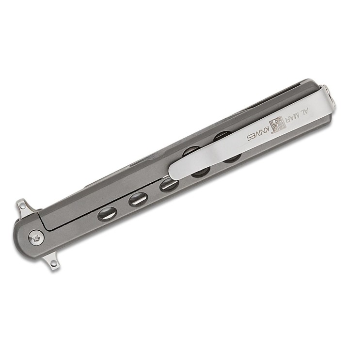 Couteau Al Mar Quicksteel Ultralight D2 Satin Talon Spear Point Stainless Handles Framelock Clip AMK4050 - Livraison Gratuite