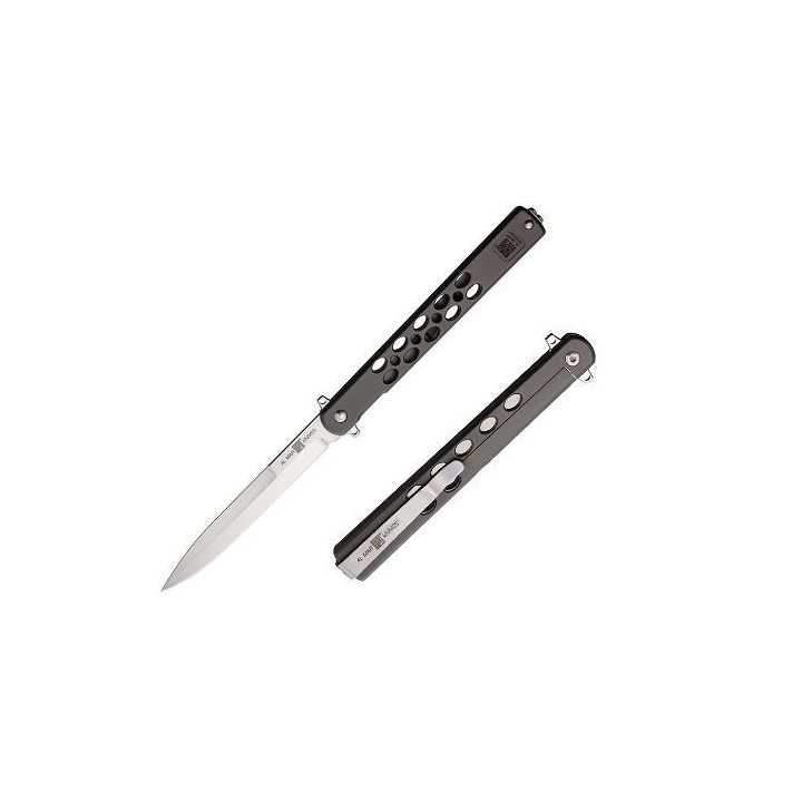 Couteau Al Mar Quicksteel Ultralight D2 Satin Talon Spear Point Stainless Handles Framelock Clip AMK4050 - Livraison Gratuite