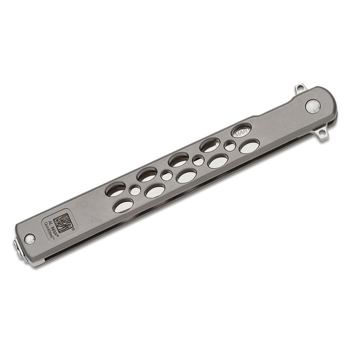 Couteau Al Mar Quicksteel Ultralight Lame Acier D2 Satin Talon Manche Acier Framelock Clip AMK4051 - Livraison Gratuite