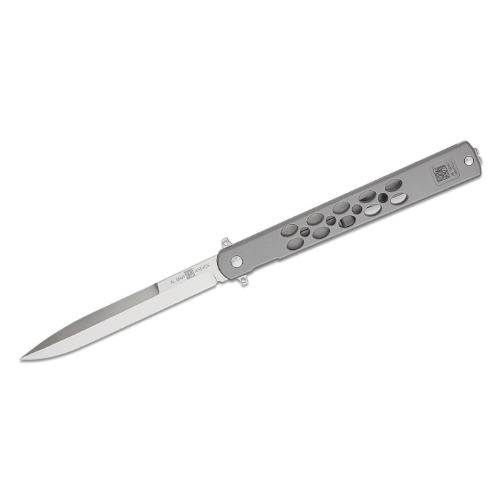 Couteau Al Mar Quicksteel Ultralight Lame Acier D2 Satin Talon Manche Acier Framelock Clip AMK4052 - Livraison Gratuite