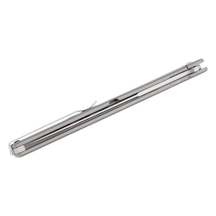 Couteau Al Mar Quicksteel Ultralight Lame Acier D2 Satin Talon Manche Acier Framelock Clip AMK4052 - Livraison Gratuite