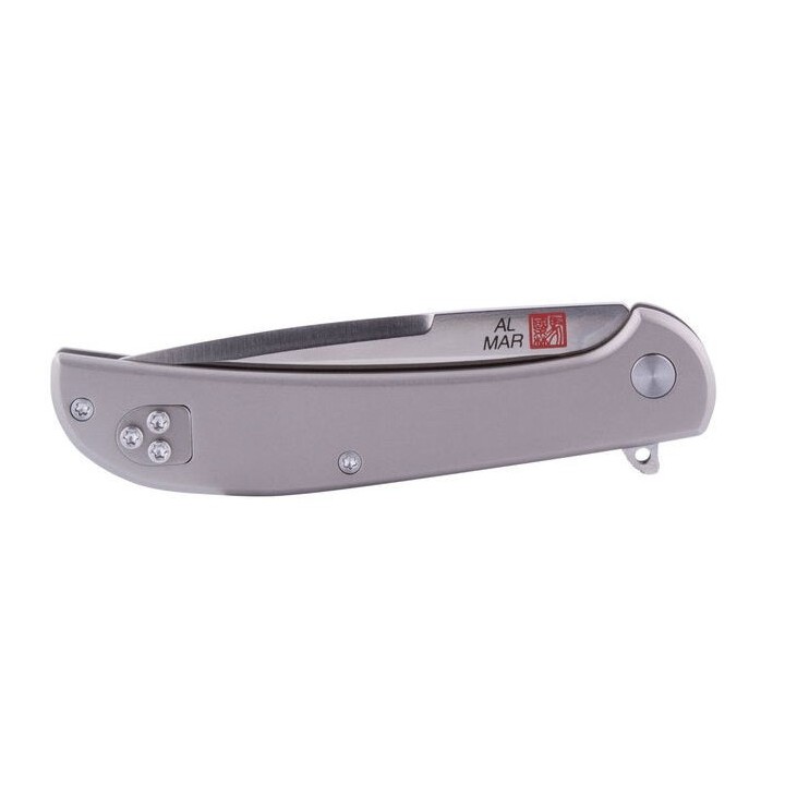 Couteau Al Mar Ultralight Falcon D2 Manche Titane TC4 Lame Acier D2 Framelock Clip AMK4112 - Livraison Gratuite