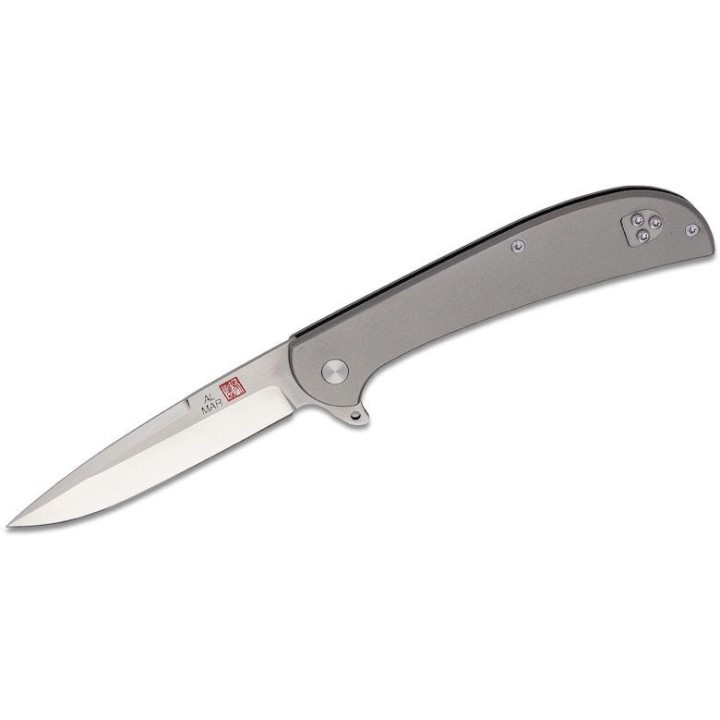 Couteau Al Mar Ultralight Falcon D2 Manche Titane TC4 Lame Acier D2 Framelock IKBS Clip AMK4116 - Livraison Gratuite