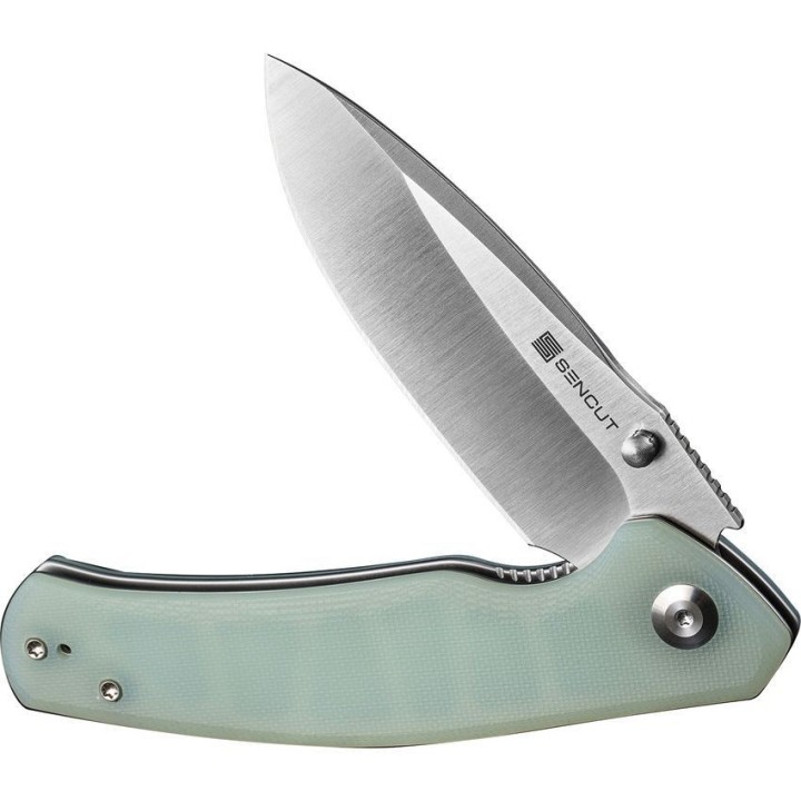 Couteau SENCUT Slashkin Jade Manche G10 Lame Acier D2 IKBS Linerlock Clip S200662 - Livraison Gratuite