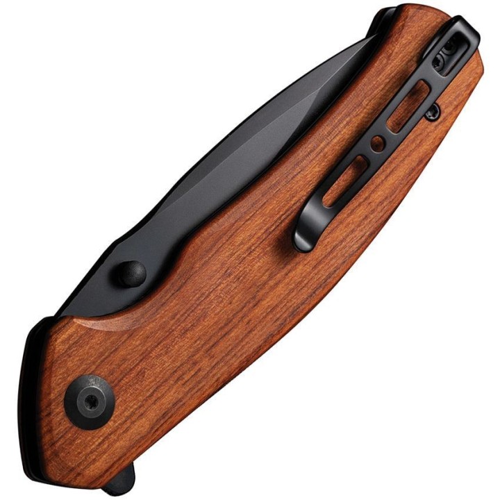 Couteau SENCUT Slashkin Wood Manche Guibourtia Lame Acier D2 IKBS Linerlock Clip S200664 - Livraison Gratuite