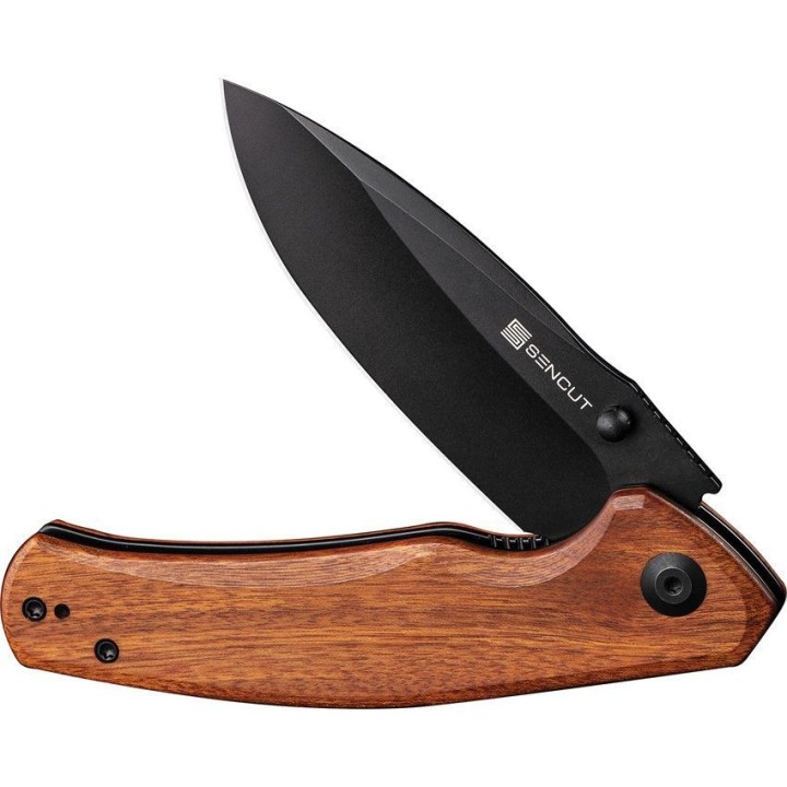 Couteau SENCUT Slashkin Wood Manche Guibourtia Lame Acier D2 IKBS Linerlock Clip S200664 - Livraison Gratuite