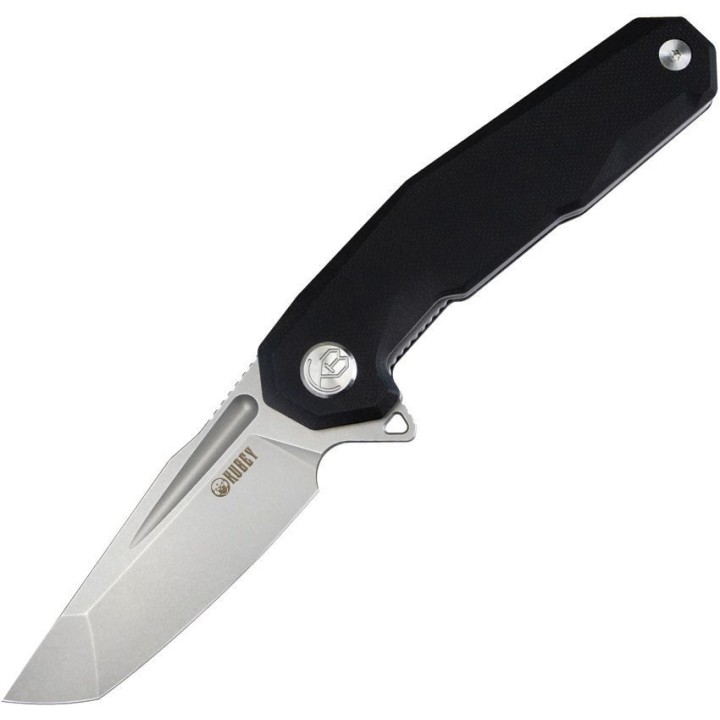 Couteau Kubey Carve Black Tactical Tanto AUS-10 Blade G10 Handle IKBS Linerlock Clip KUB237G - Livraison Gratuite